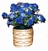 yapay mavi çiçek sepeti  Muğla İnternetten çiçek siparişi 