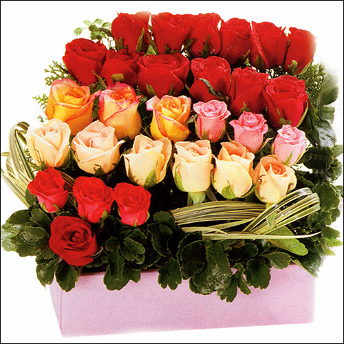15 adet renkli gül ve cam   Muğla çiçek online çiçek siparişi 