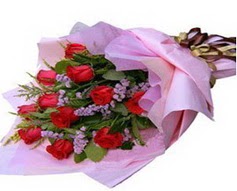 11 adet kirmizi güllerden görsel buket  Muğla çiçek siparişi vermek 