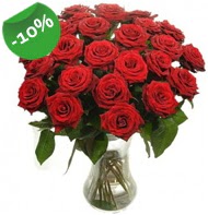 Vazo içerisinde 25 adet kırmızı gül  Muğla çiçek yolla , çiçek gönder , çiçekçi  