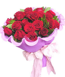 12 adet kırmızı gülden görsel buket  Muğla çiçek online çiçek siparişi 