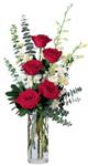  Muğla online çiçekçi , çiçek siparişi  cam yada mika vazoda 5 adet kirmizi gül