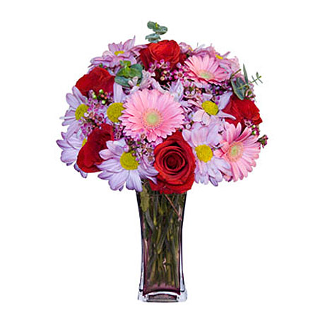 Görsel hediye karisik cam mevsim demeti  Muğla çiçek online çiçek siparişi 