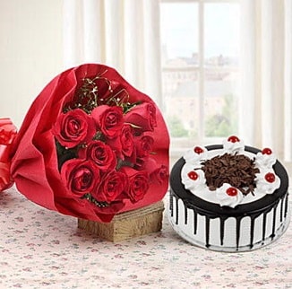 12 adet kırmızı gül 4 kişilik yaş pasta  Muğla 14 şubat sevgililer günü çiçek 